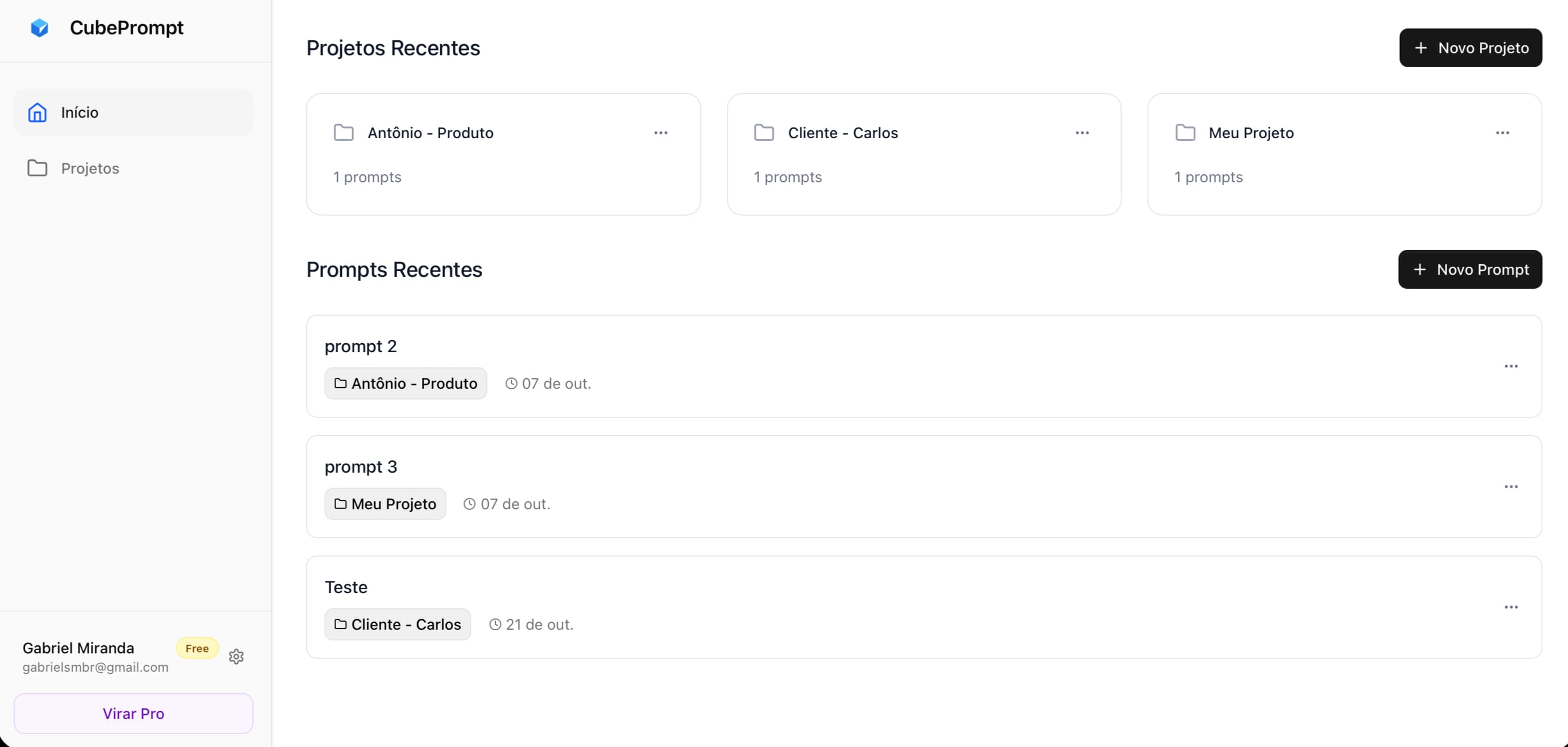 CubePrompt Interface